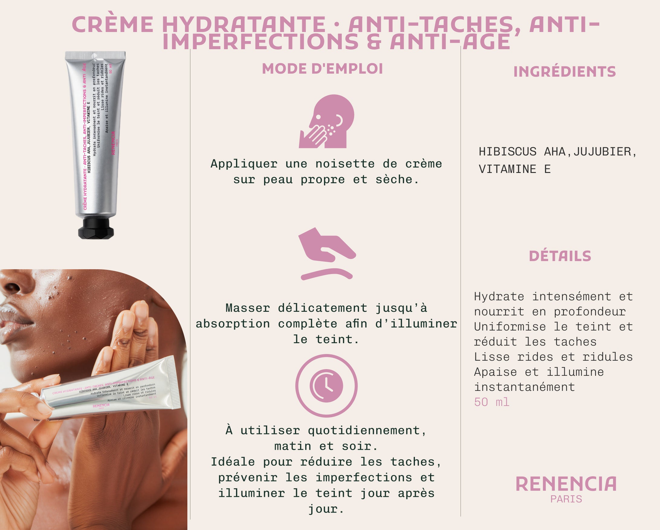 CRÈME ÉCLAT RÉGÉNÉRANTE À L’HIBISCUS